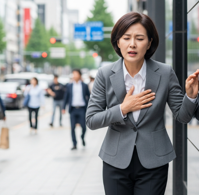 가슴이 콕콕찌르는통증