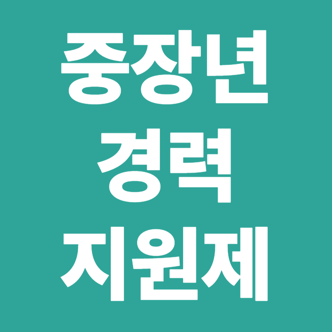 중장년 경력 지원제 썸네일