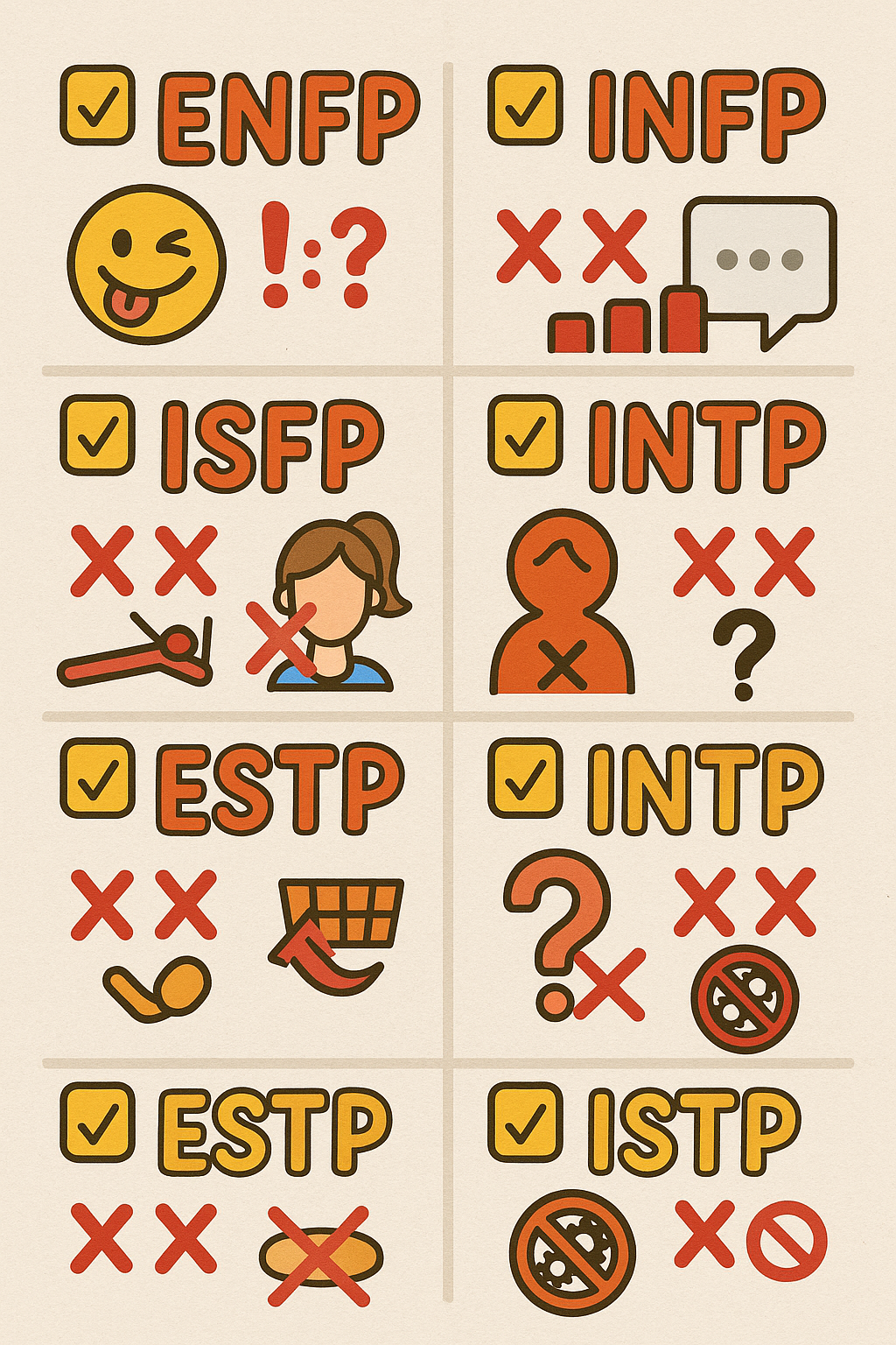 MBTI 유형별 금지사항