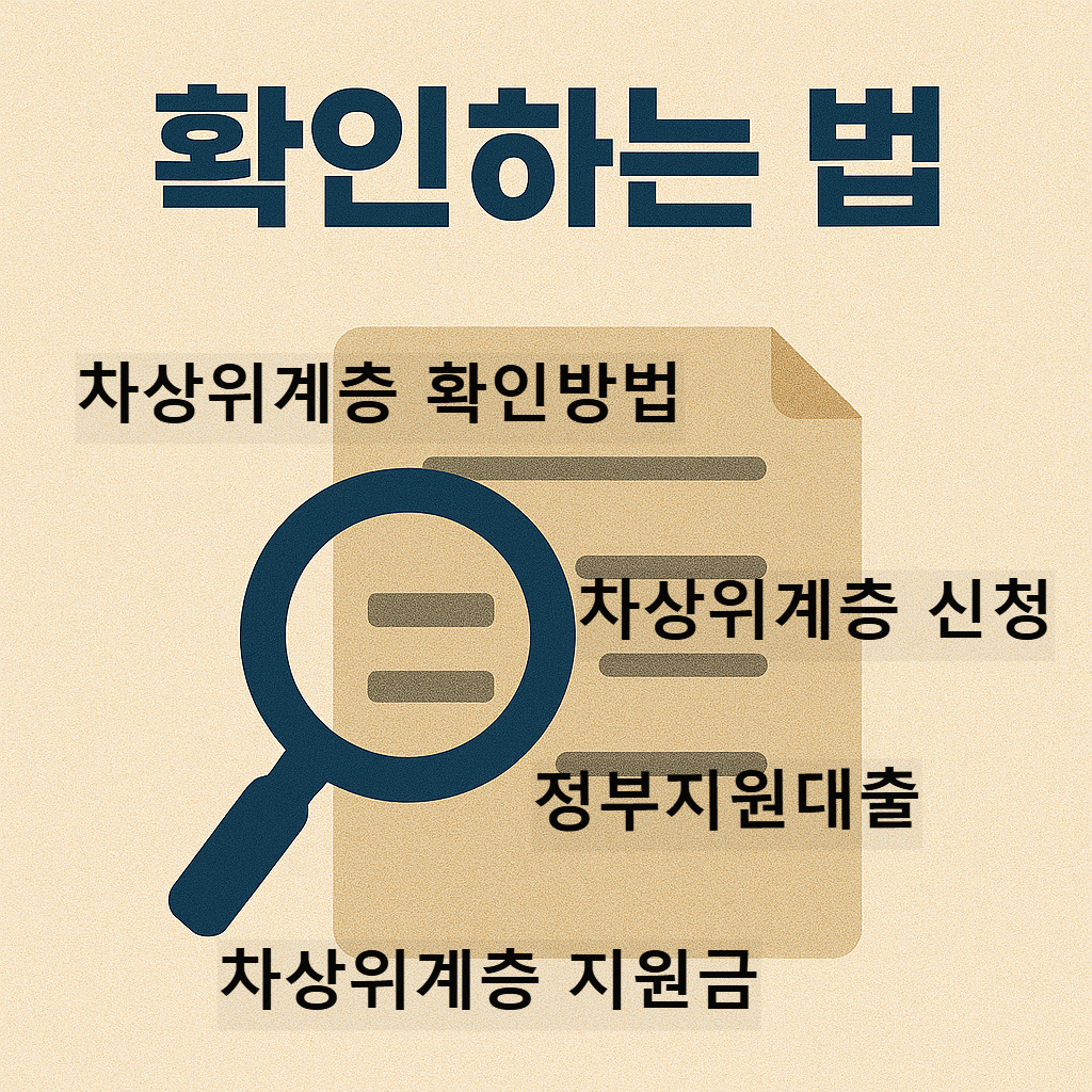 차상위계층-확인방법