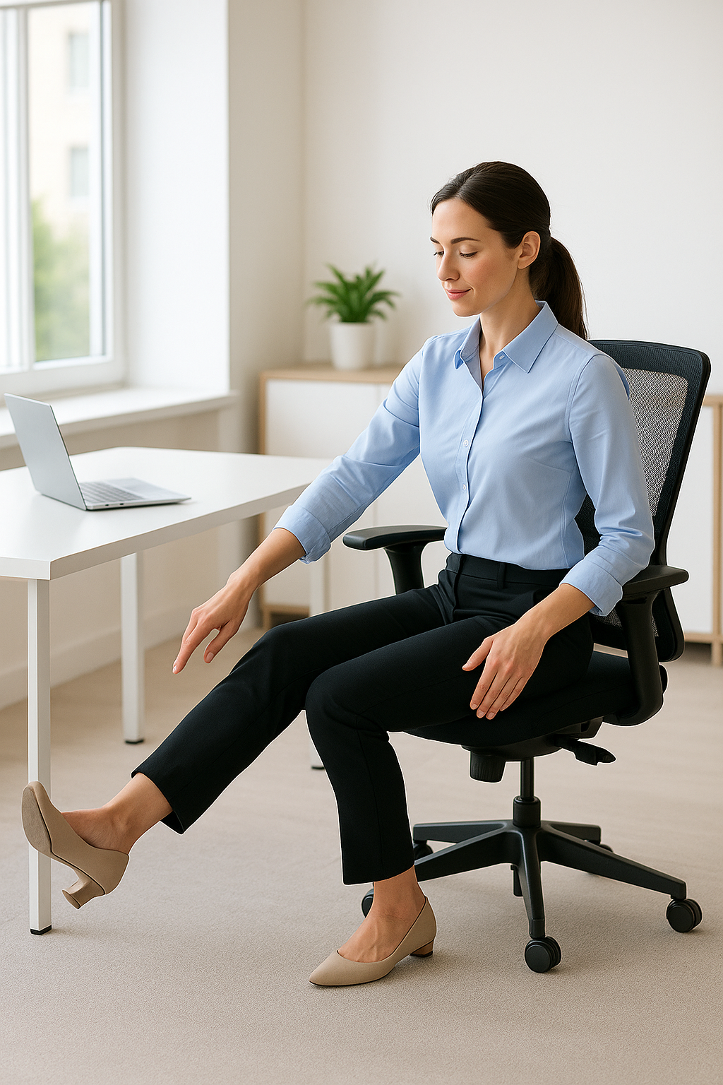 하지정맥류 예방 데스크 요가: 앉은 자리에서 10분 순환 개선법