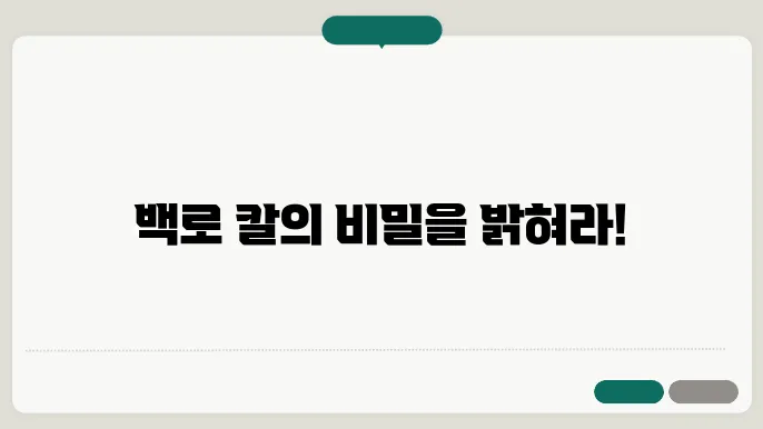 백로 칼
