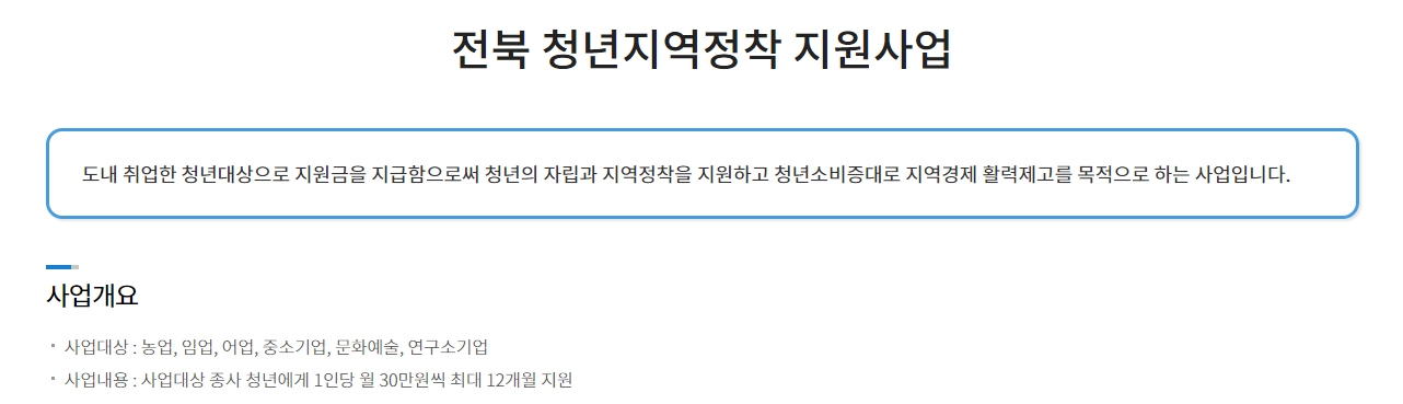 청년 및 신혼부부 주거 지원 사업 예시