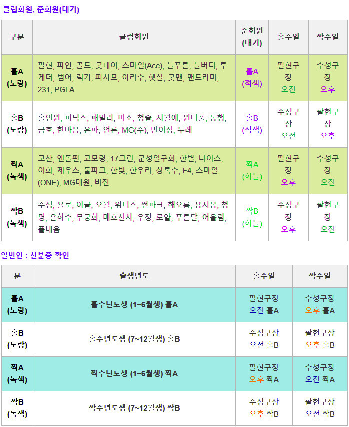 대구 수성파크골프장. 대구시 수성구 고모동 6-2 (수성패밀리파크 맞은편)