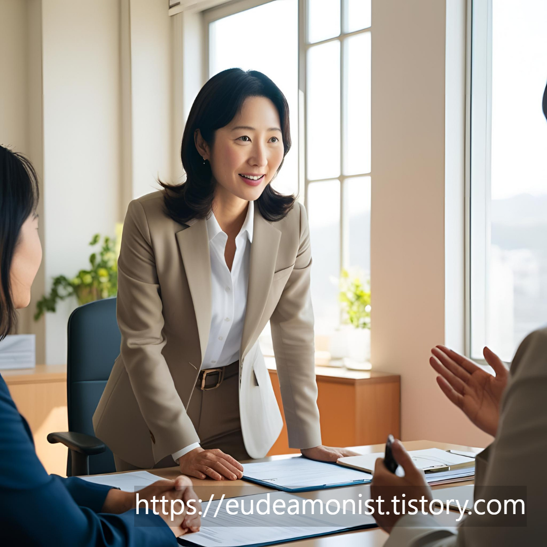 사회복지사로 일하고 있는 여성