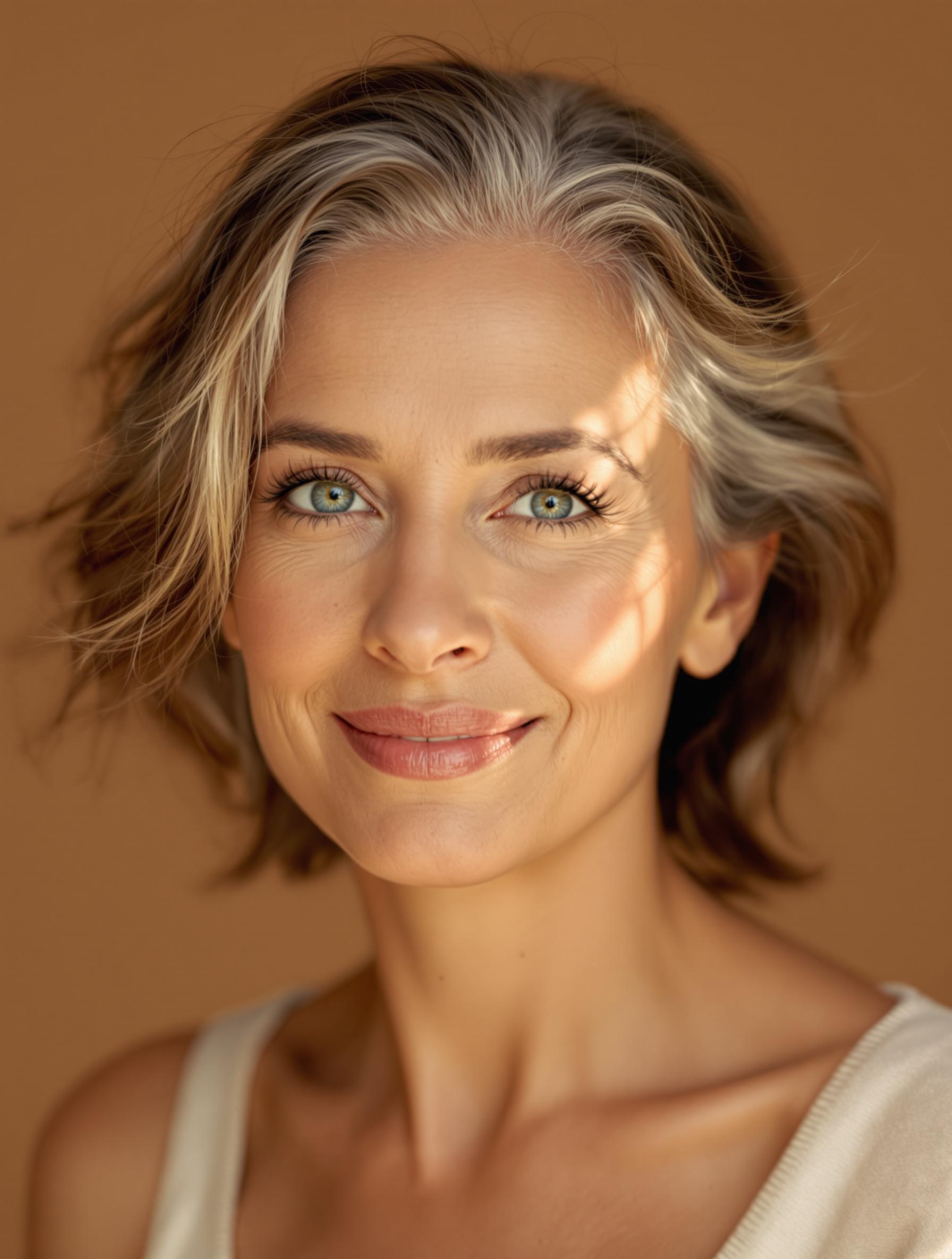 갱년기의 탈모를 겪는 여성의 모습