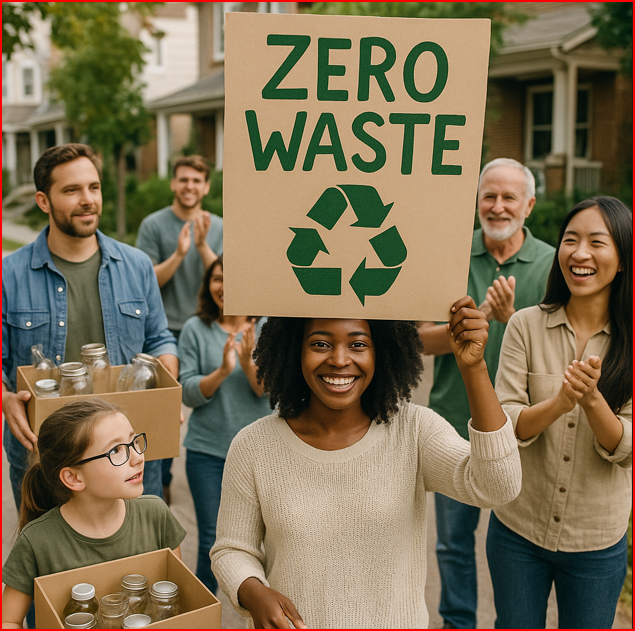 지역 사회에서의 제로 웨이스트 운동 사진
