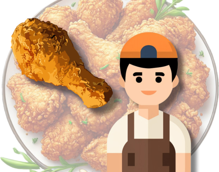 치킨배경의 알바생