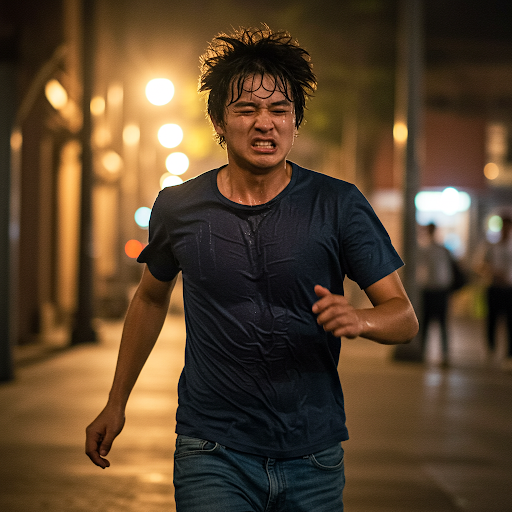 빨리 걸을때 숨이 찹니다.