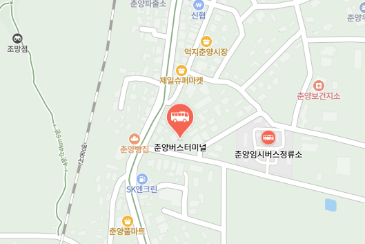 춘양터미널 위치-지도