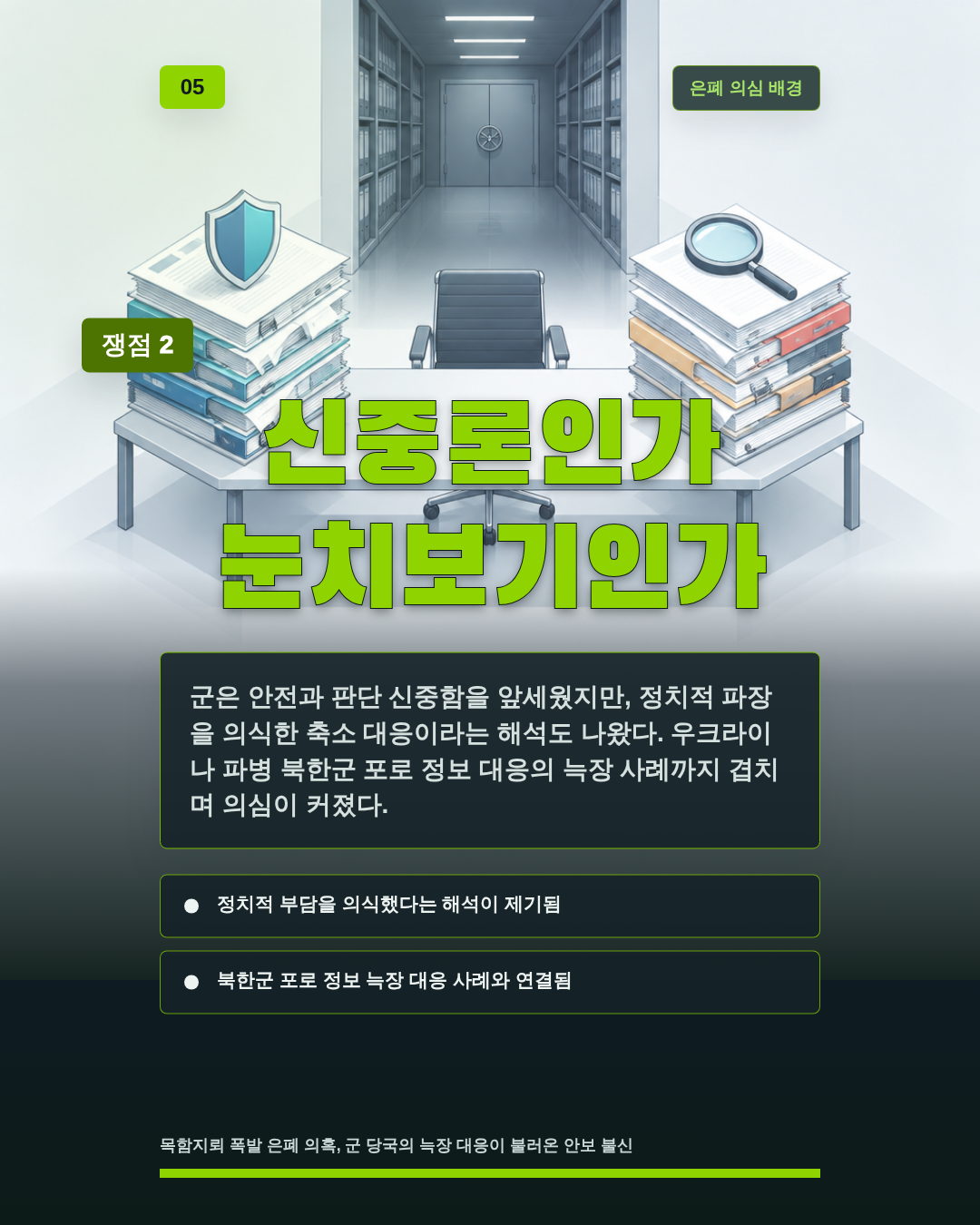 신중론인가 눈치보기인가