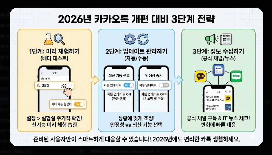 카카오톡 UI 개편 2026 완벽 대비 가이드