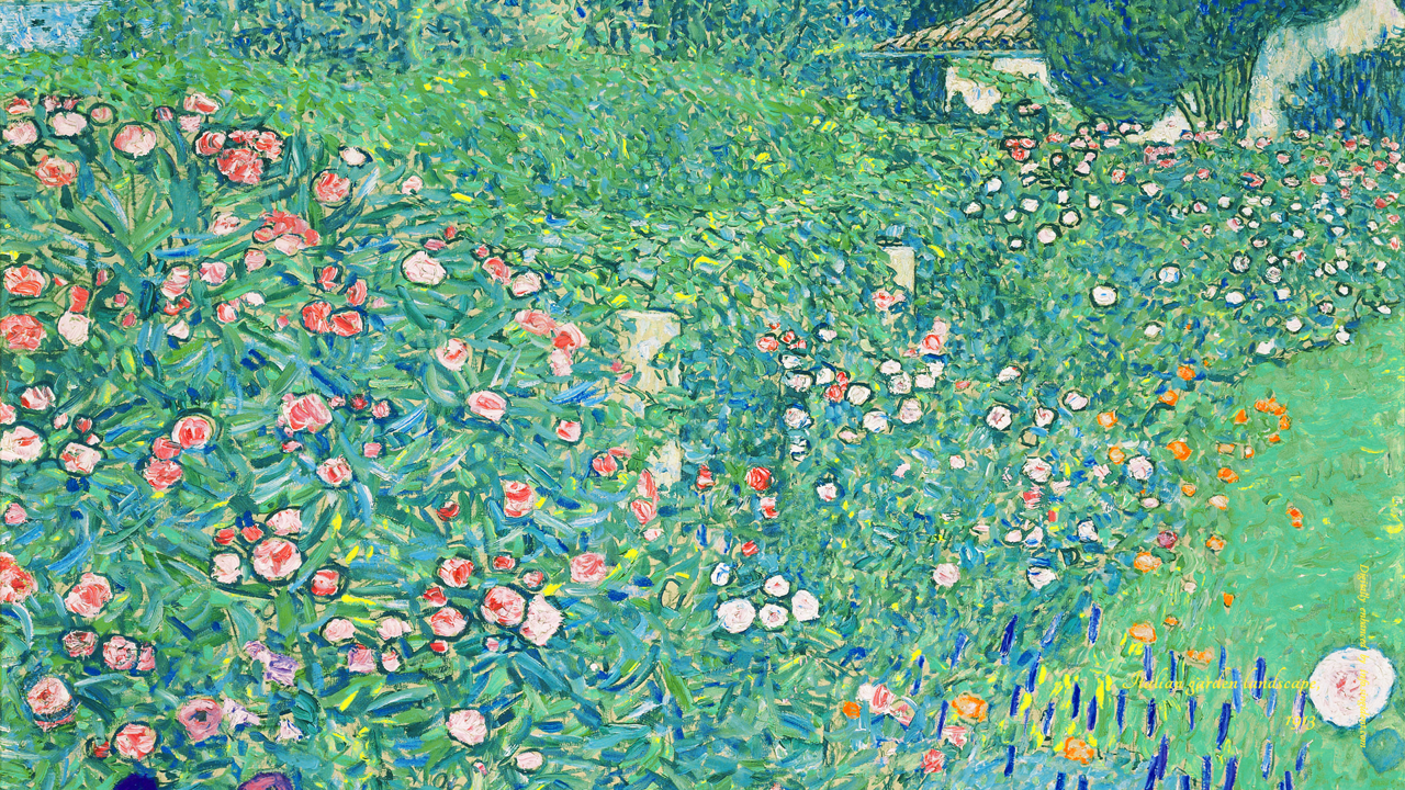 08 이탈리아 정원 풍경 C - Gustav Klimt 클림트배경화면