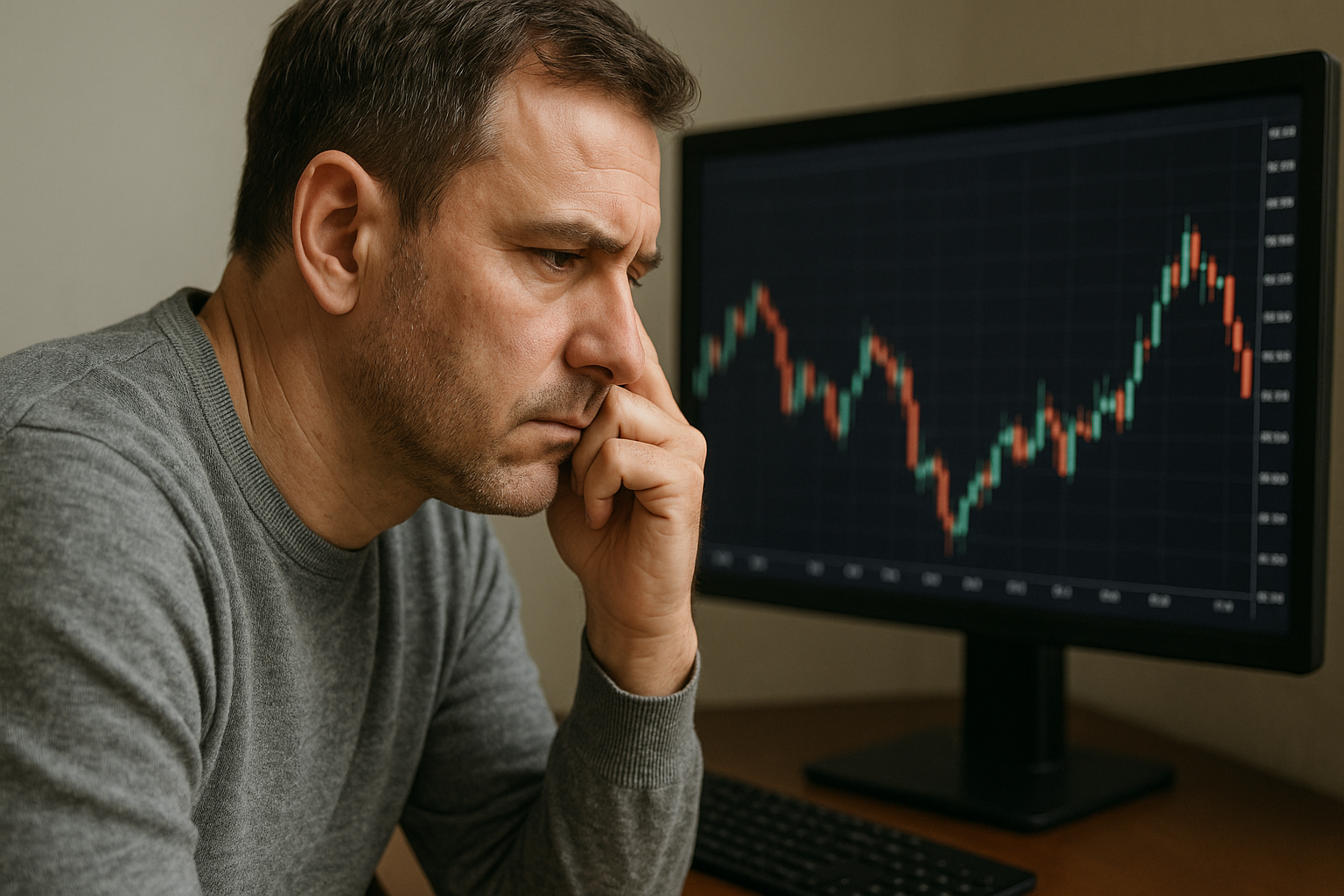 상심에 빠진 주식 투자자