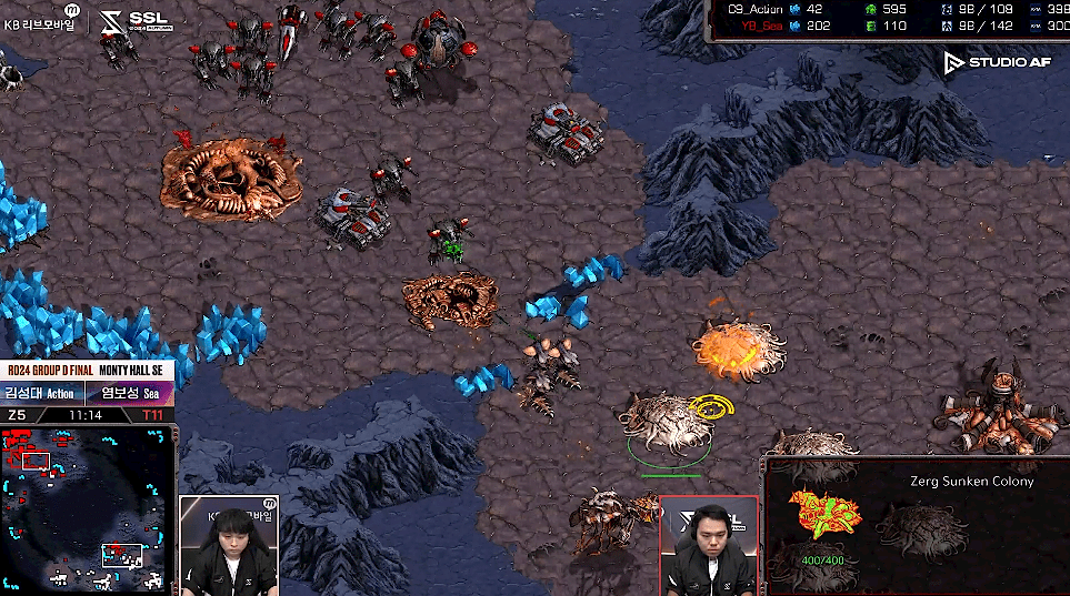 SSL 스타리그 D조 최종전 성큰버티기