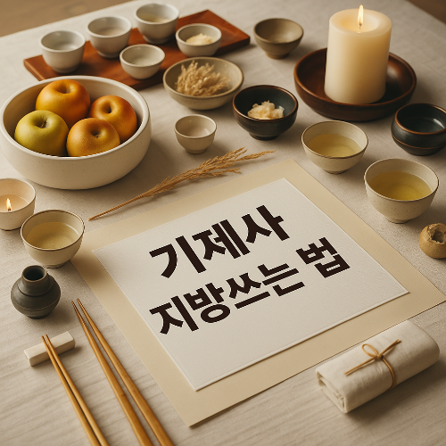 기제사 지방 쓰는 법