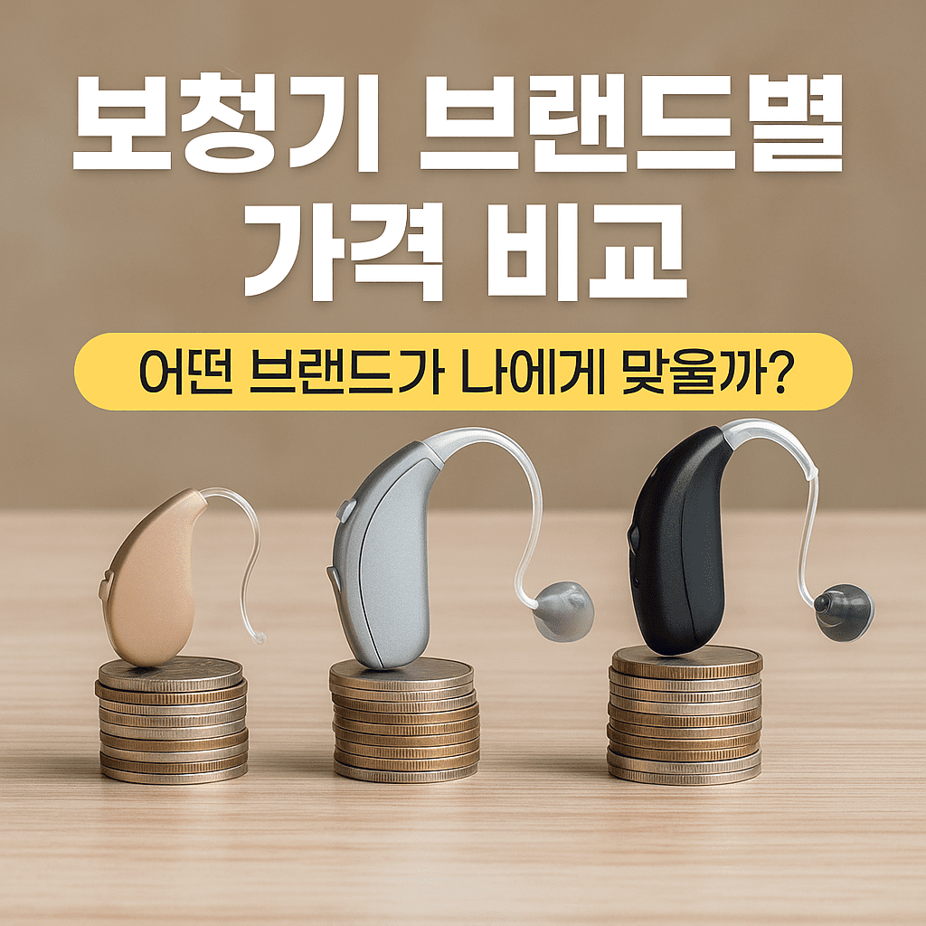 보청기 브랜드별 가격 비교: 어떤 브랜드가 나에게 맞을까?
