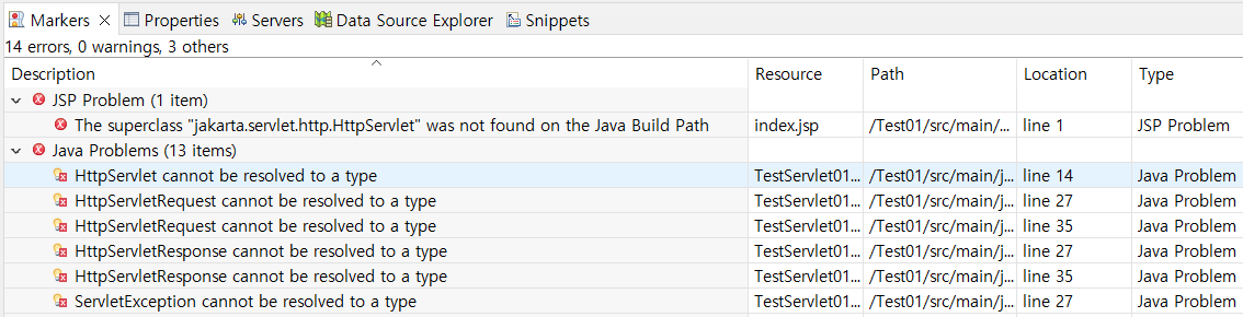 Errors after creating Servlet
