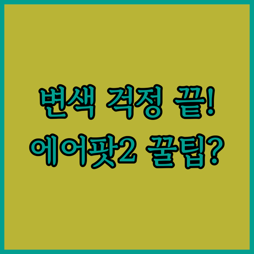 르메이어 에어팟 프로 2 변색 걱정 ..