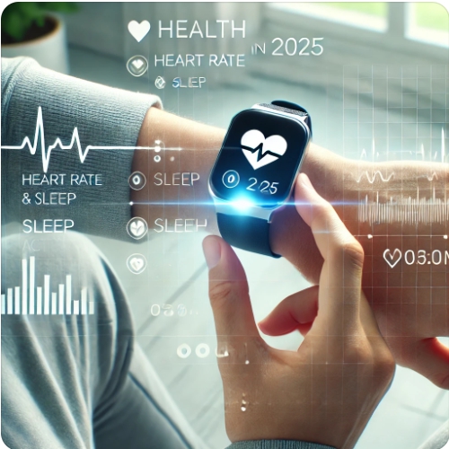 스마트워치를 활용해 헬스 데이터를 모니터링하는 사람