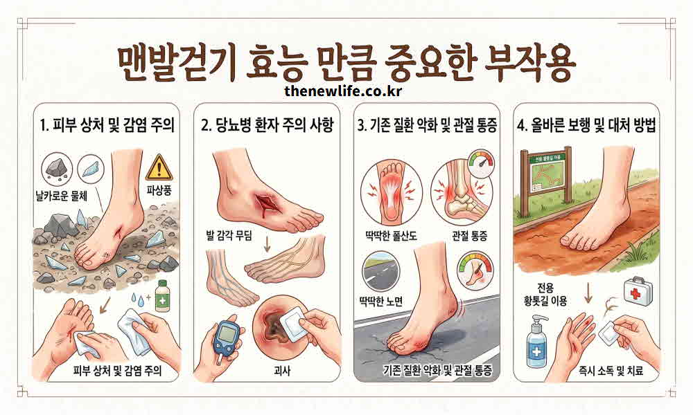 맨발걷기 효능 부작용