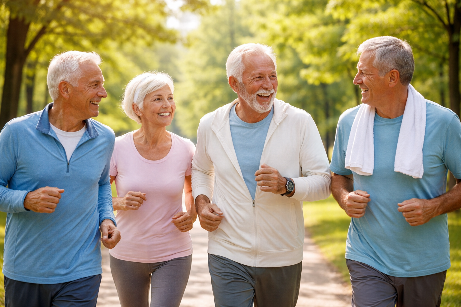 운동을 즐기는 어른