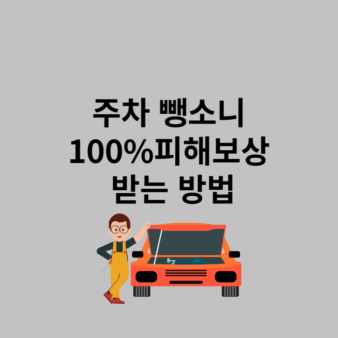 주차뺑소니 피해보상 받는 방법