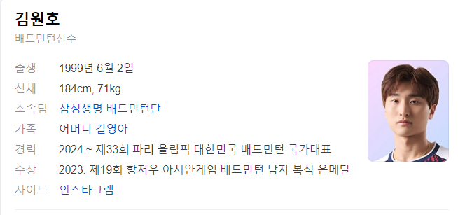 김원호 선수 프로필