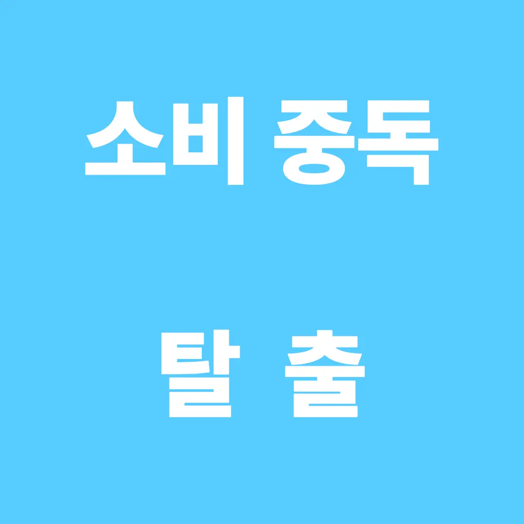 소비 중독 탈출! 돈쓰기 다이어트 루틴