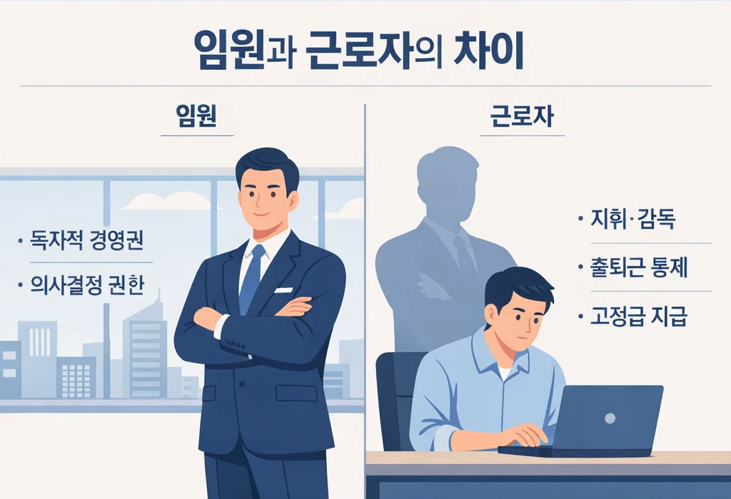 임원과 근로자의 차이
