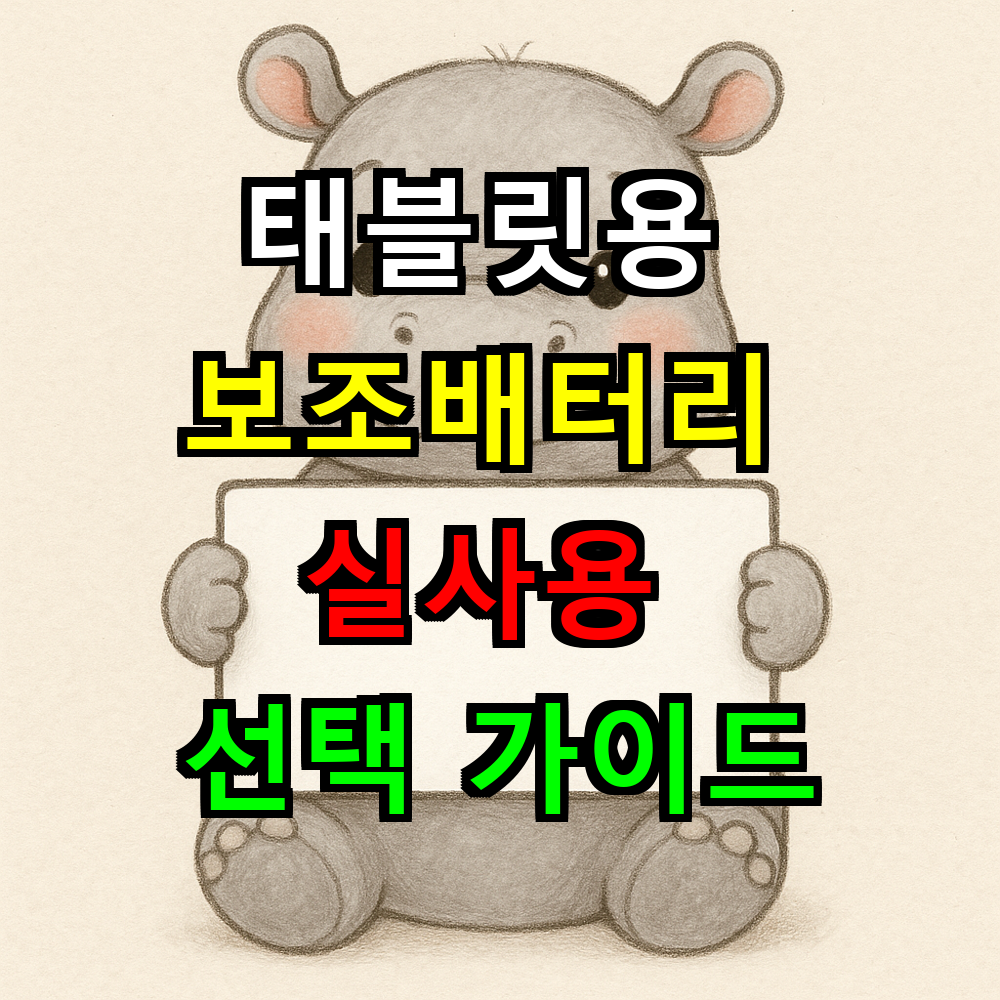 태블릿용 보조배터리 용량 어떻게 고를까? 실사용 선택 가이드