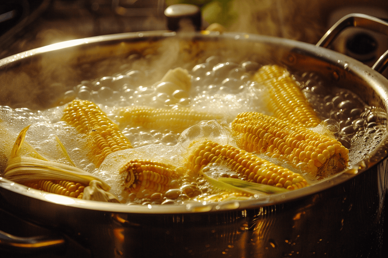 스텐냄비에-물과옥수수를-넣고--삶고있는-이미지