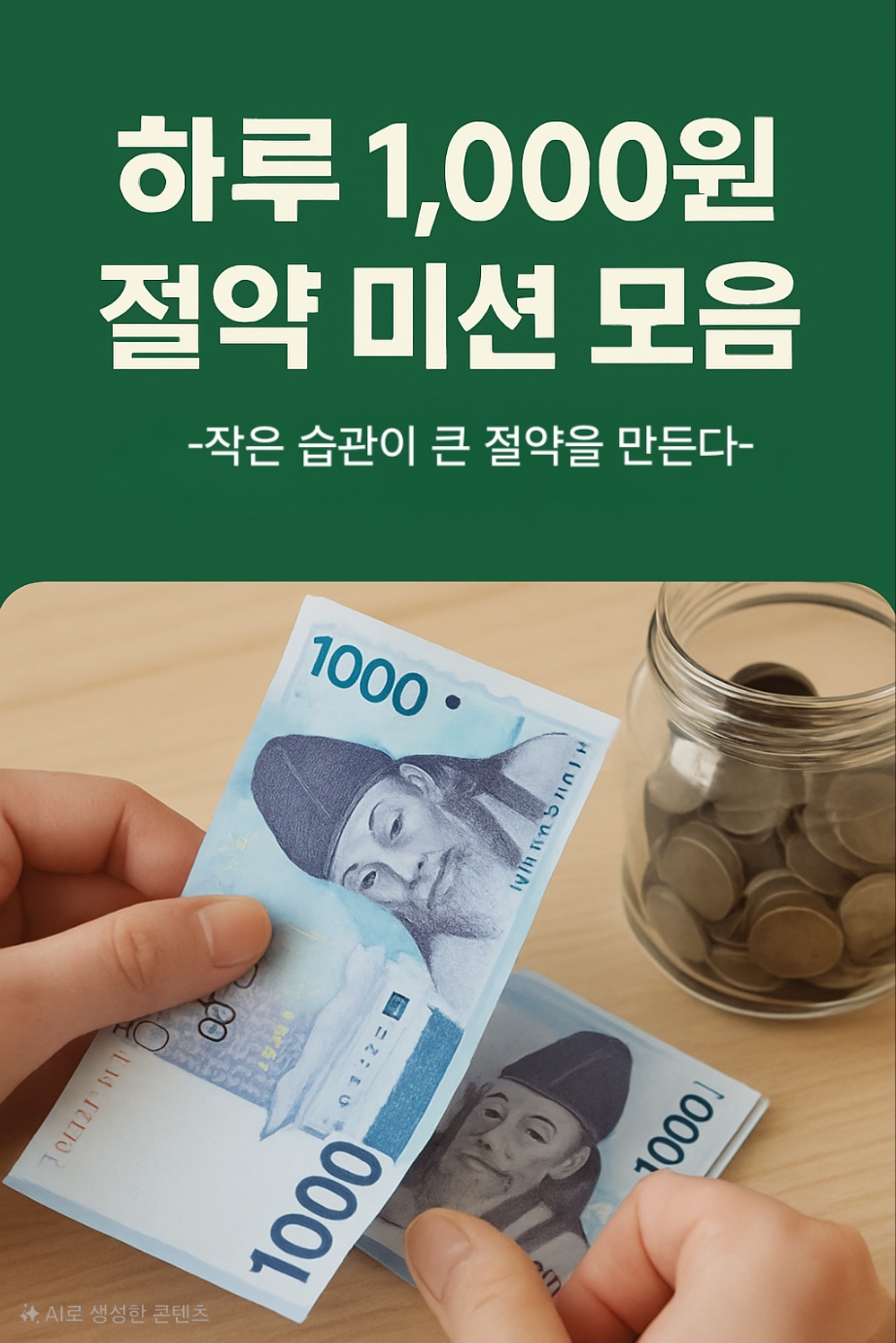 하루 1,000원 절약 미션 모음