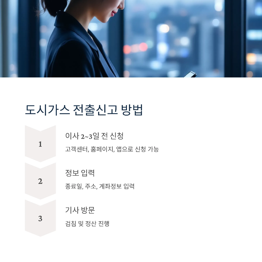 도시가스 전출신고 및 해지 방법