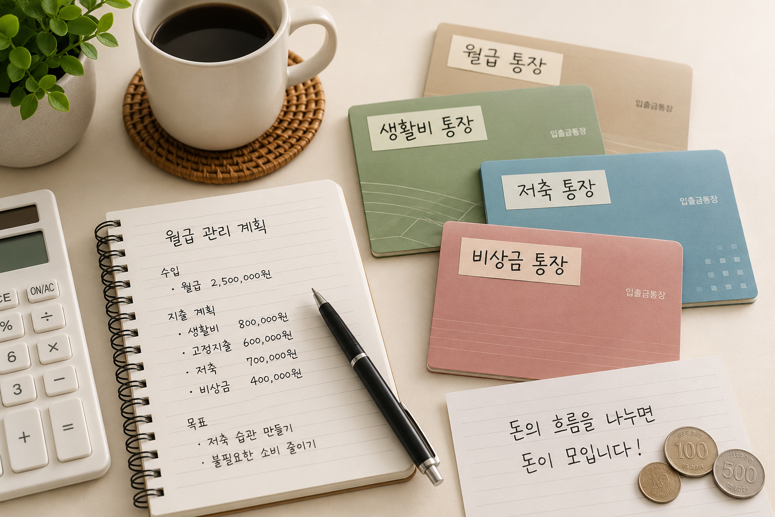 통장 쪼개기 현실적으로 하는 방법 (초보 기준)