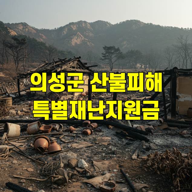 의성군 산불피해 특별재난지원금 신청방법 지원대상