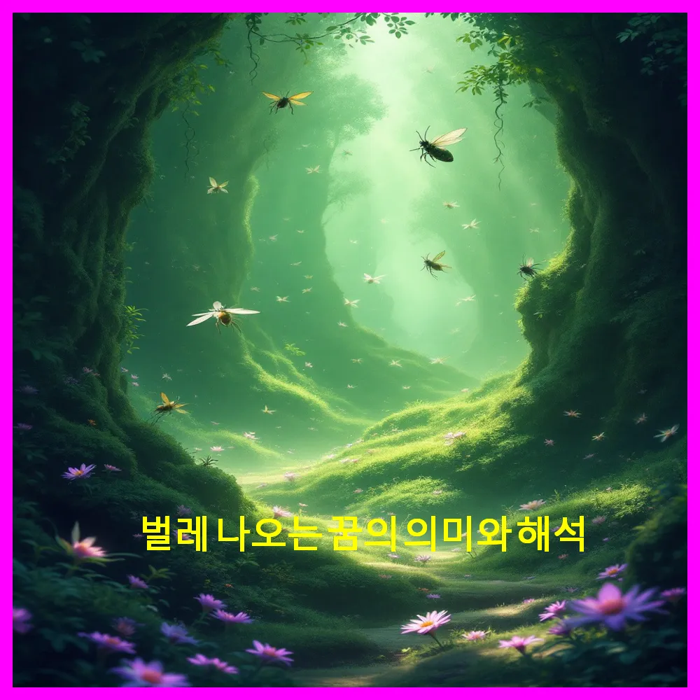 벌레 나오는 꿈의 의미와 해석