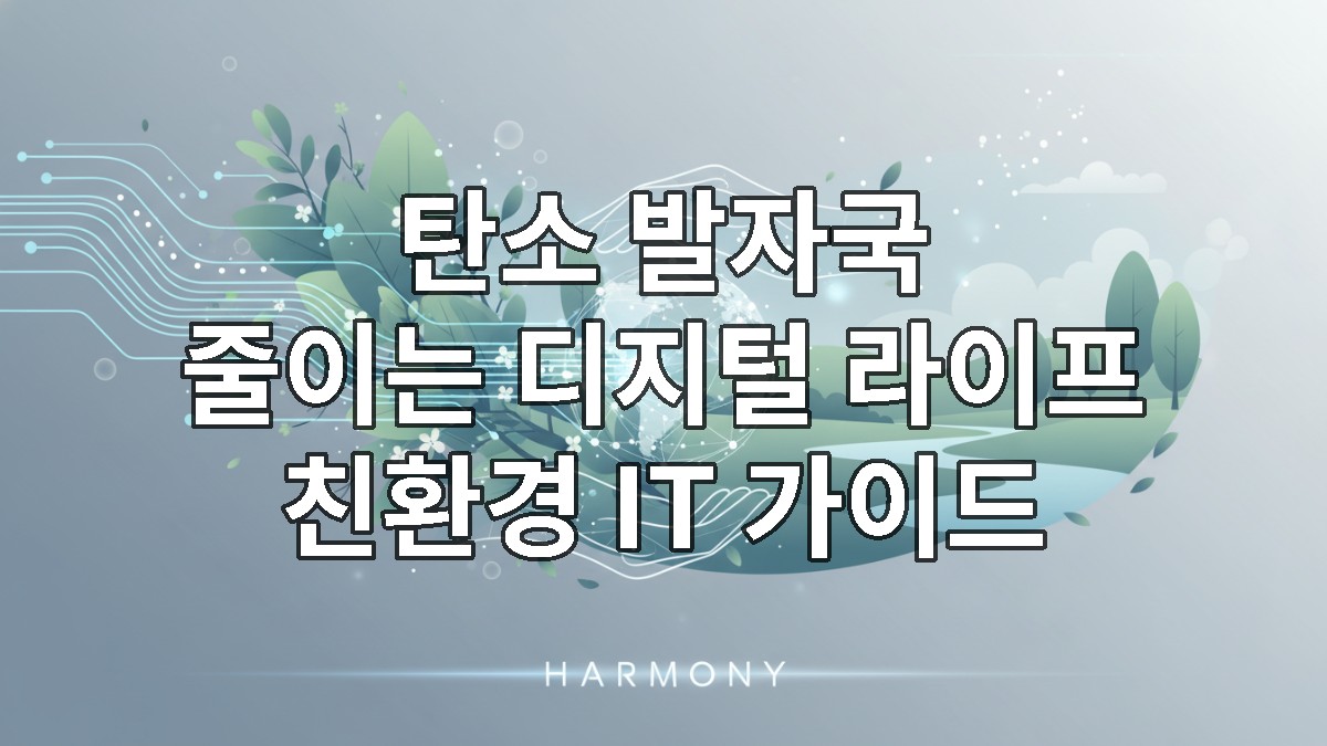 푸른색 디지털 회로와 녹색 자연이 조화롭게 어우러진 지구, 지속 가능한 디지털 미래를 상징하는 이미지.