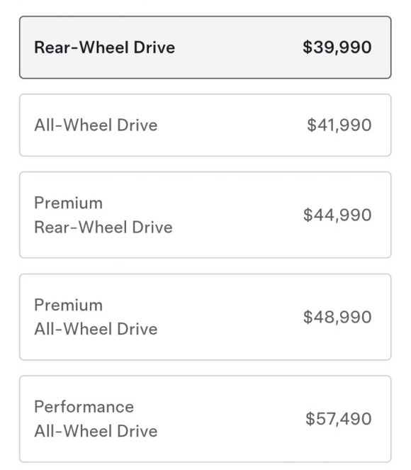 테슬라 홈페이지 US 모델Y 가격