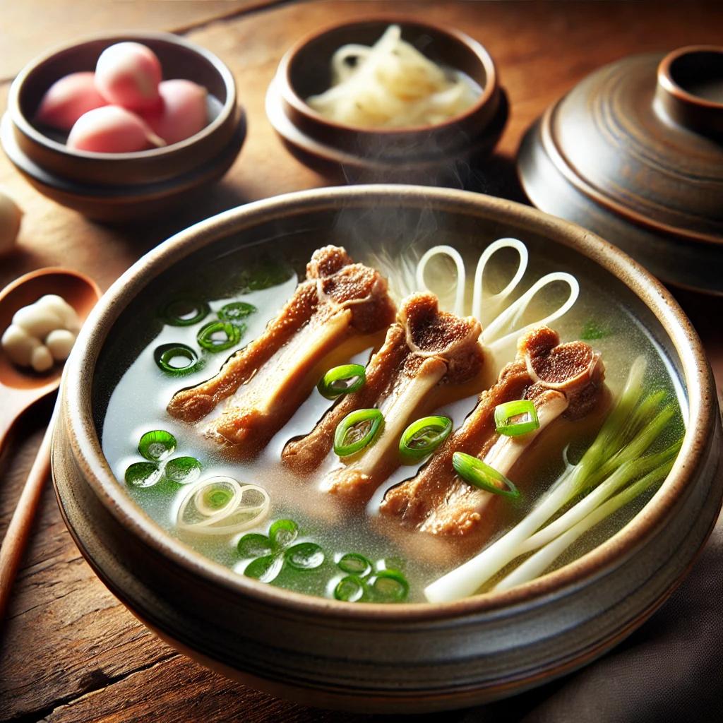 맑은 국물의 갈비탕 LA갈비를 활용한 갈비탕