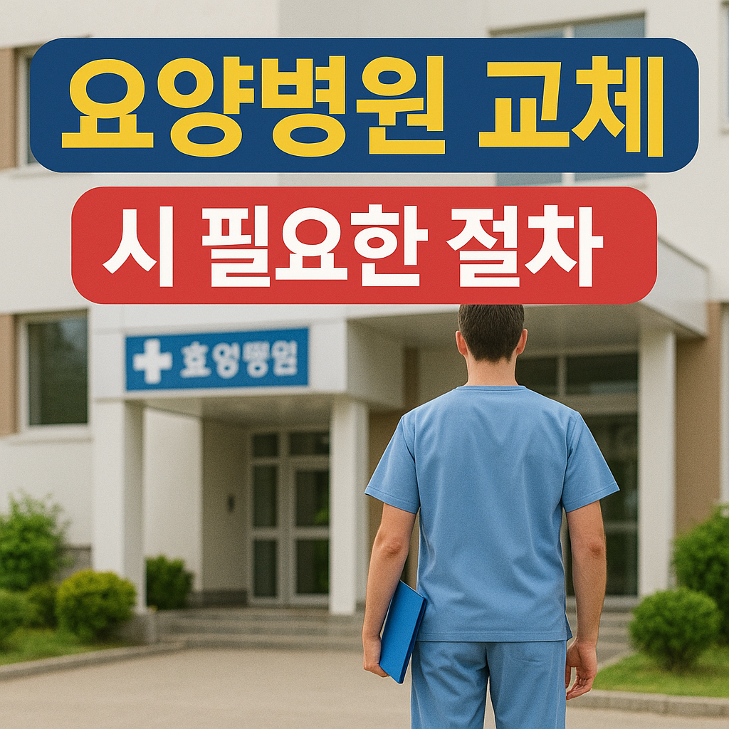 요양기관 교 시 필요한 절차 사진