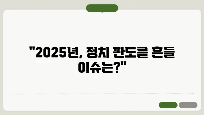 2025년 대통령 선거 전망