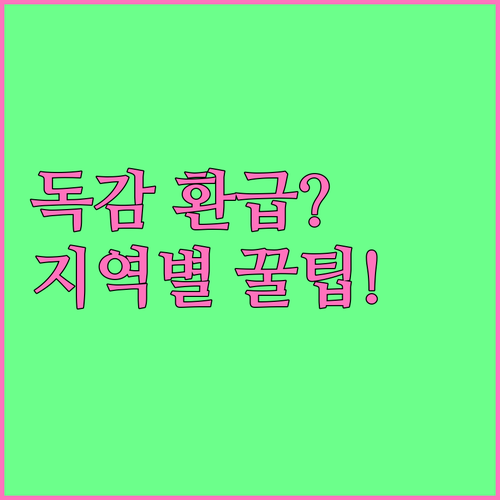 독감 무료 접종 환급 절차 지자체별 ..