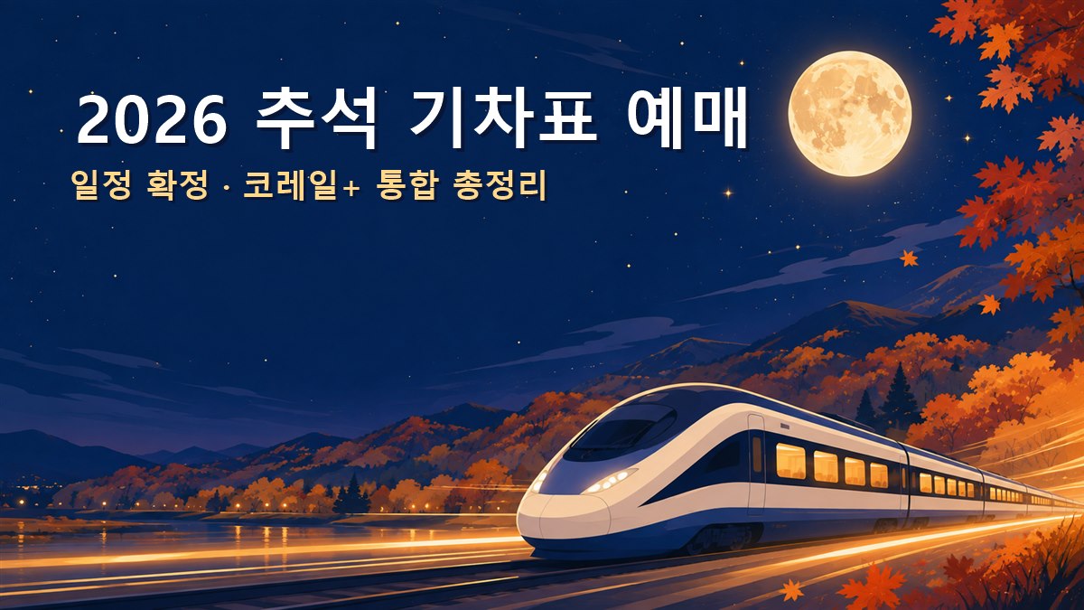 추석명절 ktx, srt 예매