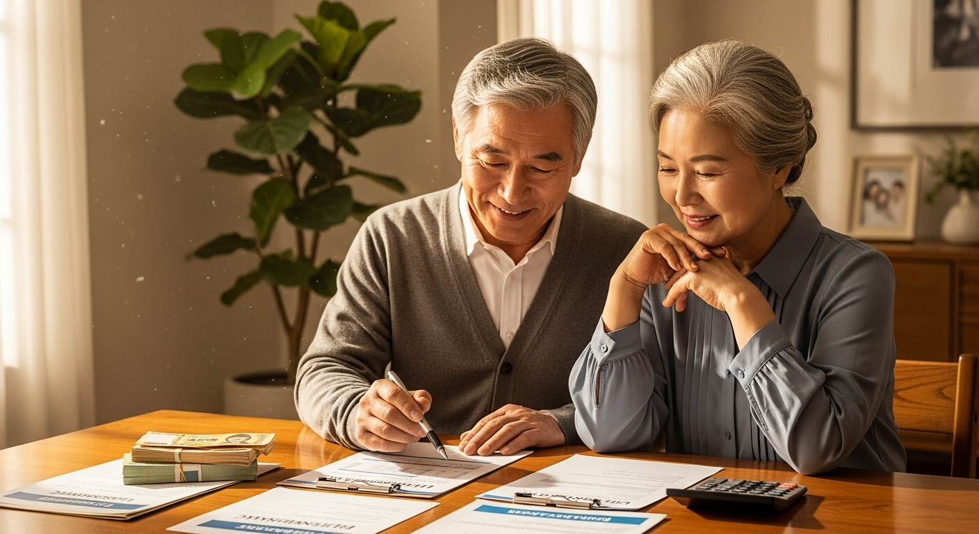 노후 대비하는 노부부