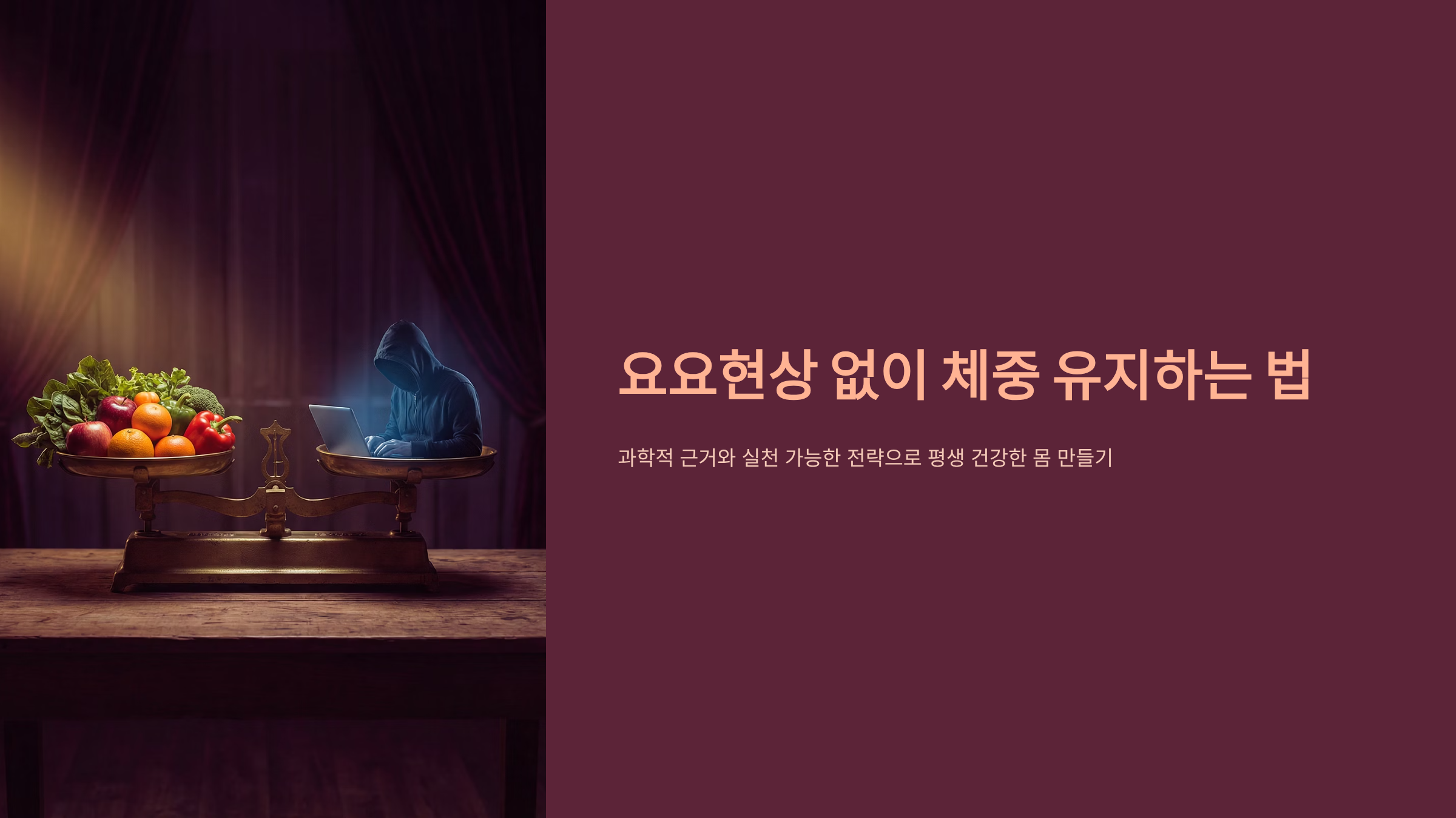 요요현상 탈출! 감량 체중 평생 유지하는 비법