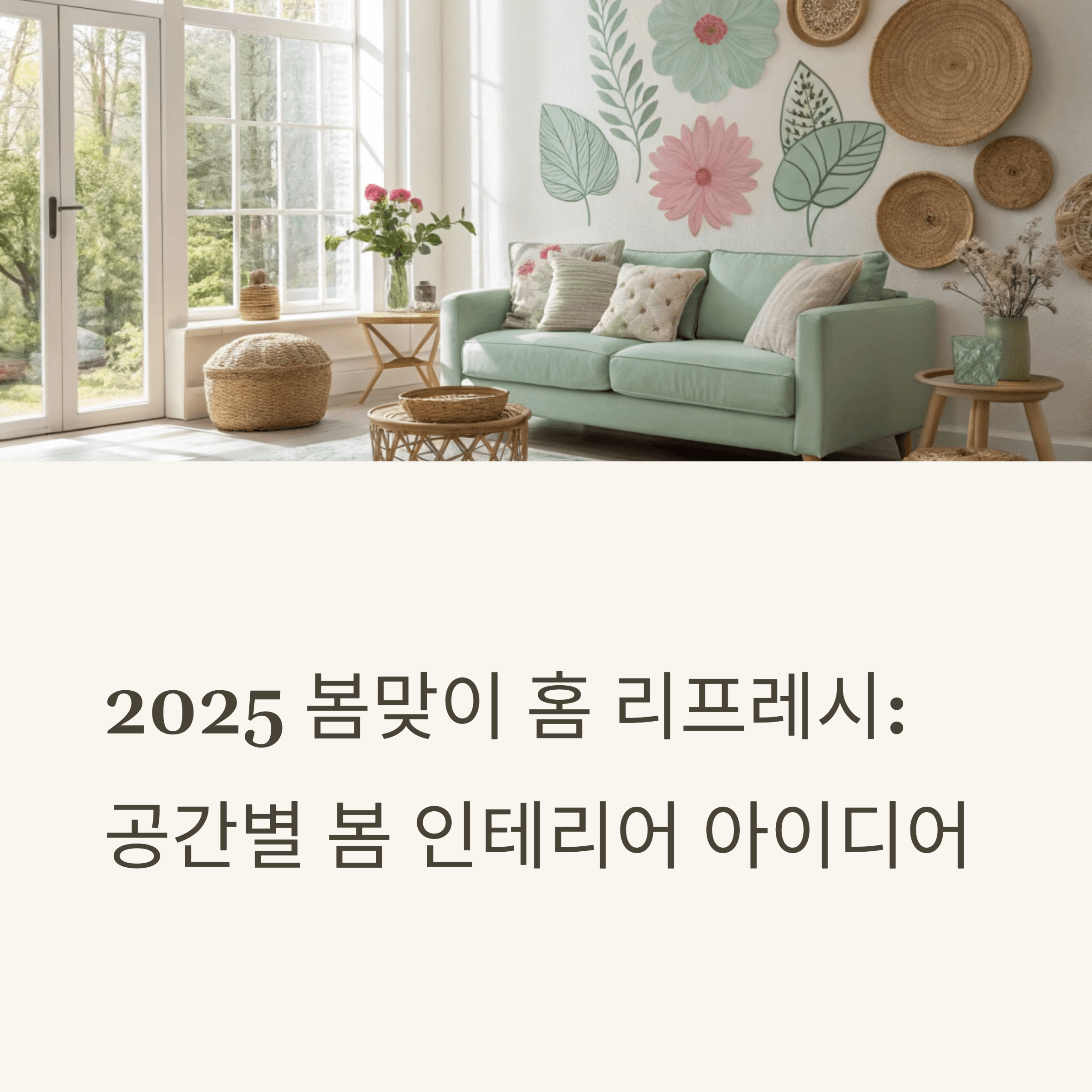 공간별 봄 인테리어 아이디어: 거실 이미지
