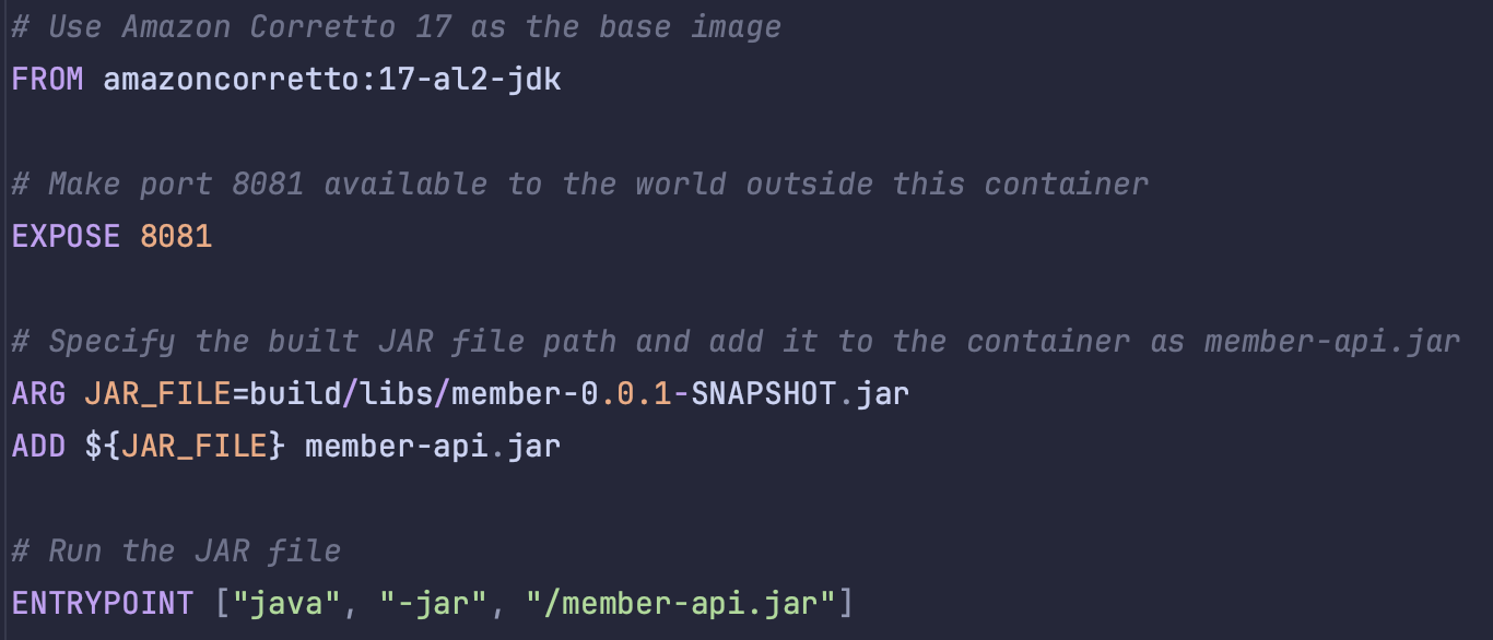 dockerfile 내용