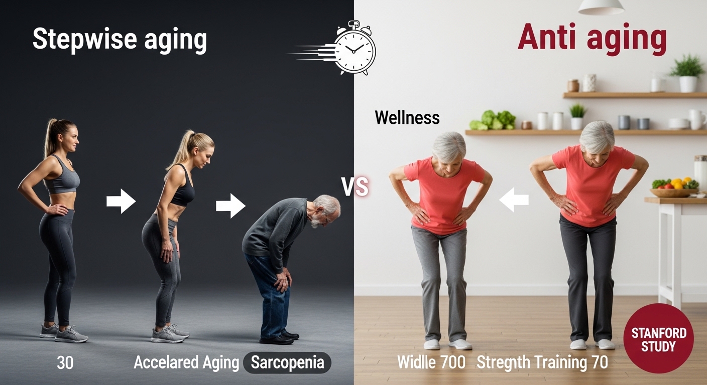"노화는 서서히 오지 않는다" 갑자기 몸이 힘든 이유, '계단식 노화'의 비밀