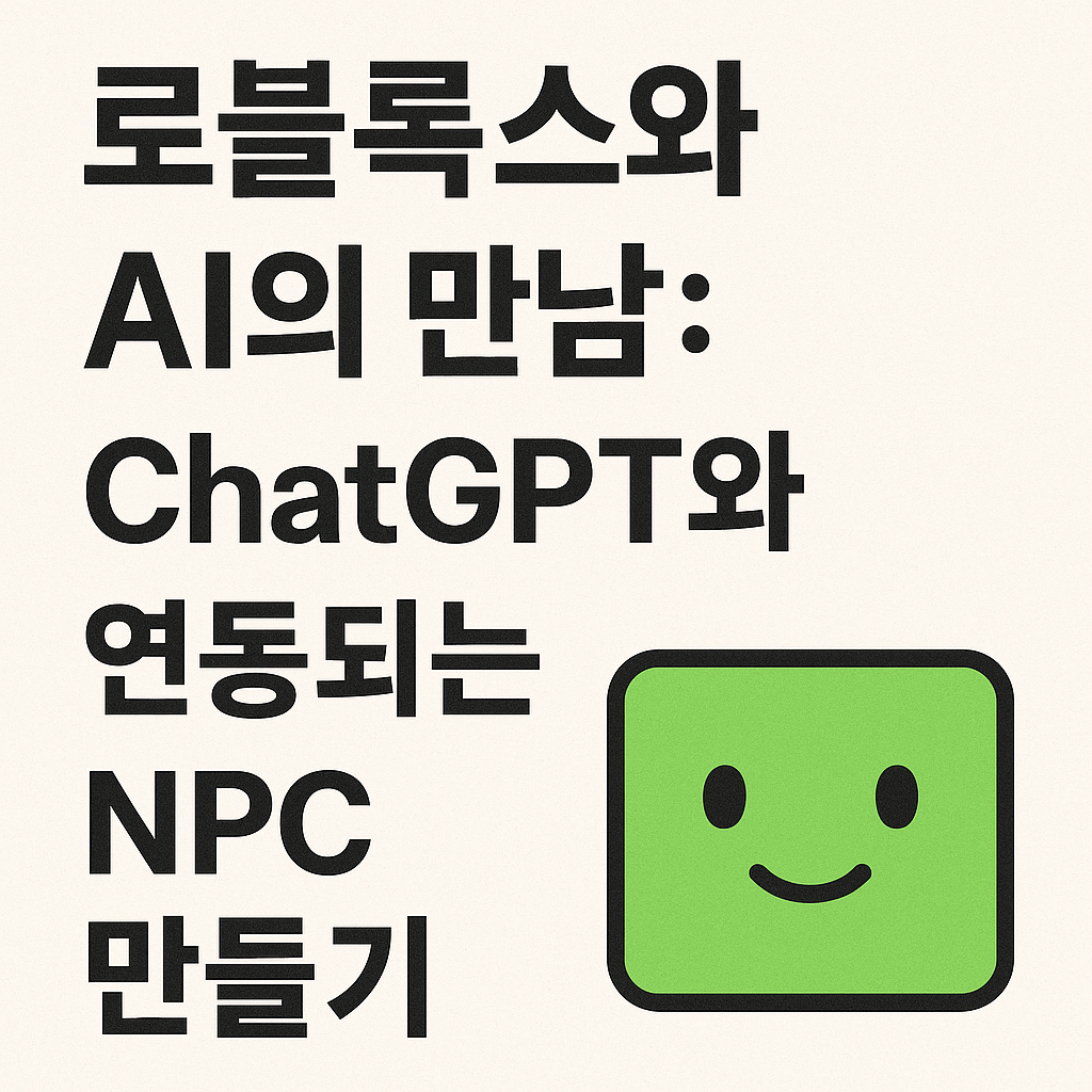 로블록스와 AI의 만남: ChatGPT와 연동되는 NPC 만들기